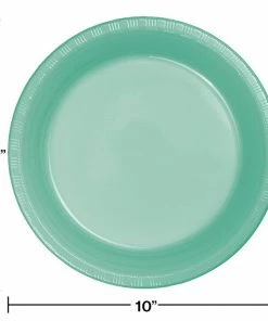 Creative Converting Fresh Mint Green Plastic Banquet Plates, 20 Ct Solid Color Tableware