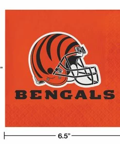 Creative Converting NFL And Football Party Supplies Cincinnati Bengals Napkins, 16 Ct