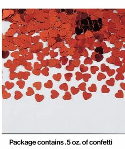 Creative Converting Valentine's Day Party Decorations Red Heart Confetti, 0.5 Oz