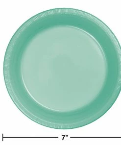 Creative Converting Solid Color Tableware Fresh Mint Green Plastic Dessert Plates, 20 Ct