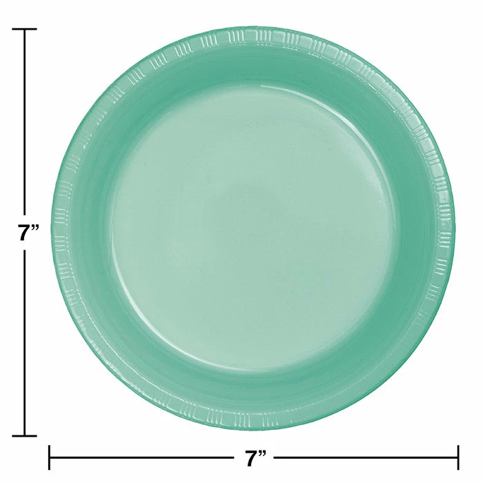 Creative Converting Solid Color Tableware Fresh Mint Green Plastic Dessert Plates, 20 Ct