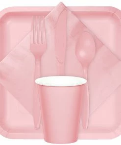 Creative Converting Classic Pink Dinner Napkins 2Ply 1/8Fld, 50 Ct Solid Color Tableware