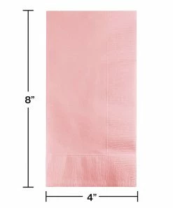 Creative Converting Classic Pink Dinner Napkins 2Ply 1/8Fld, 50 Ct Solid Color Tableware