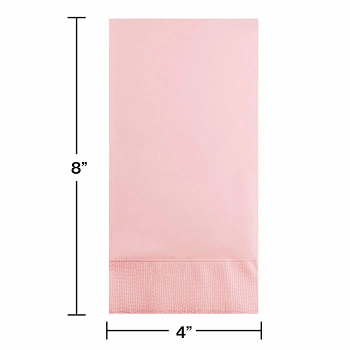 Creative Converting Classic Pink Guest Towel, 3 Ply, 16 Ct Solid Color Tableware