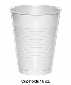 Creative Converting White Premium Plastic Cups 16 Oz., 20 Ct