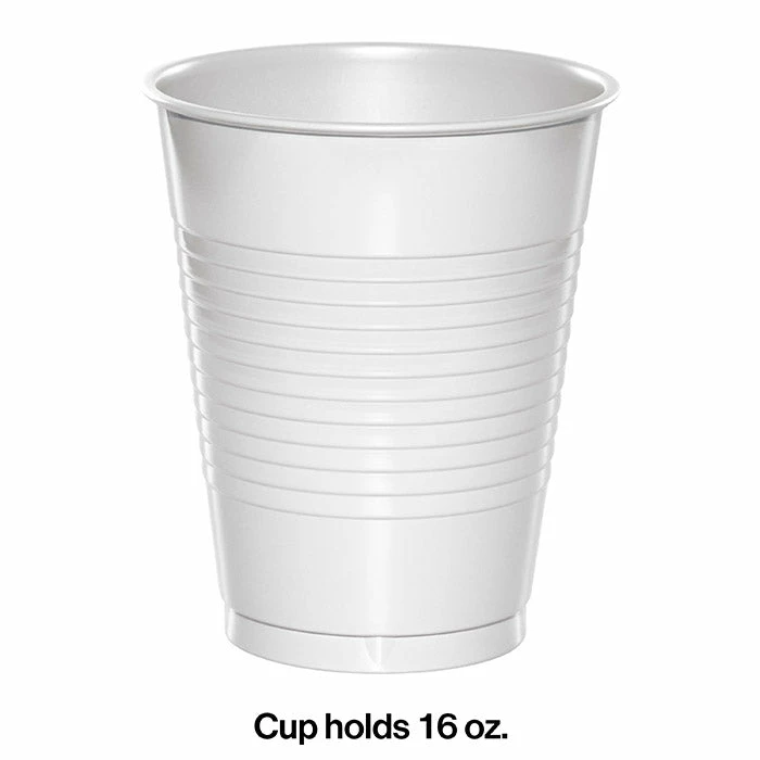 Creative Converting White Premium Plastic Cups 16 Oz., 20 Ct