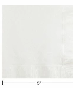 Creative Converting White Beverage Napkin 2Ply, 50 Ct
