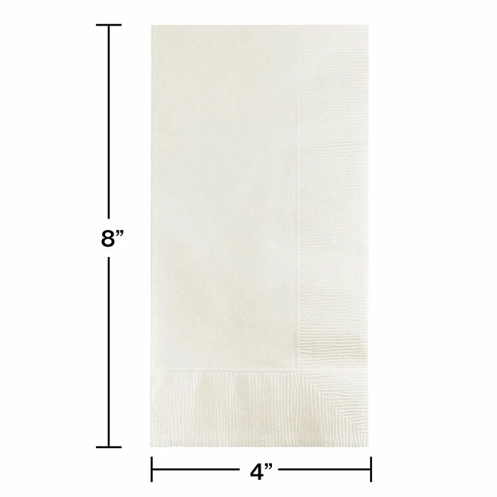 Creative Converting White Dinner Napkins 2Ply 1/8Fld, 50 Ct Solid Color Tableware