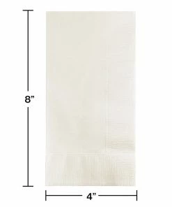 Creative Converting White Dinner Napkins 2Ply 1/8Fld, 100 Ct Solid Color Tableware