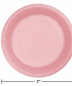 Creative Converting Classic Pink Plastic Dessert Plates, 20 Ct