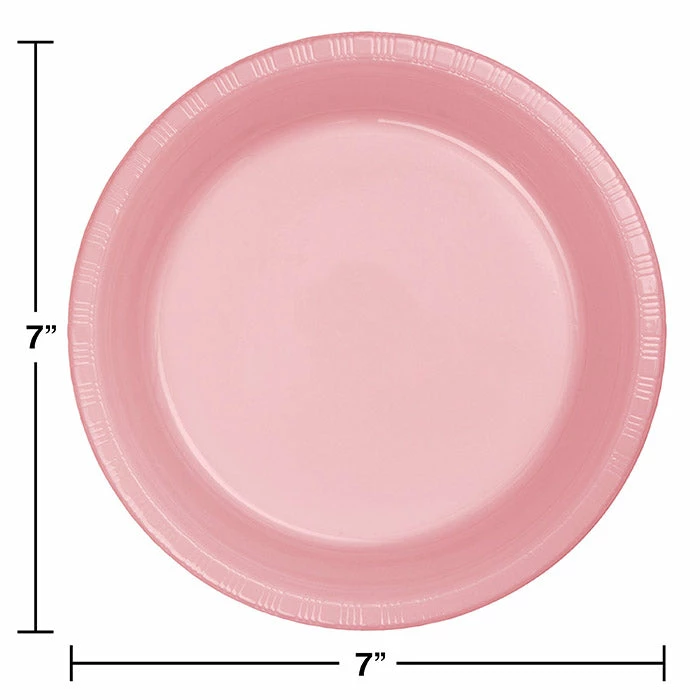 Creative Converting Classic Pink Plastic Dessert Plates, 20 Ct