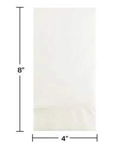 Creative Converting Solid Color Tableware White Guest Towel, 3 Ply, 16 Ct