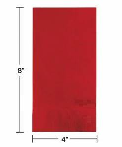 Creative Converting Classic Red Dinner Napkins 2Ply 1/8Fld, 100 Ct Solid Color Tableware
