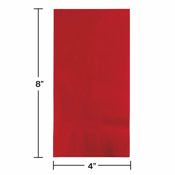 Creative Converting Classic Red Dinner Napkins 2Ply 1/8Fld, 100 Ct Solid Color Tableware