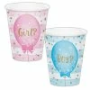 Creative Converting Gender Reveal Balloons Hot/Cold Paper Cups 9 Oz., 8 Ct