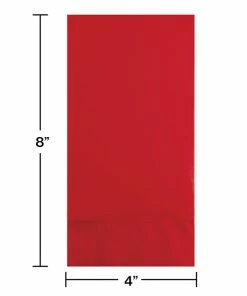 Creative Converting Solid Color Tableware Classic Red Guest Towel, 3 Ply, 16 Ct