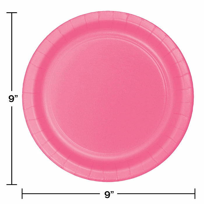 Creative Converting Candy Pink Paper Plates, 8 Ct Solid Color Tableware