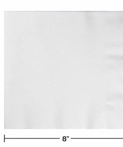 Creative Converting Solid Color Tableware White Buffet Airlaid Napkins, 24 Ct