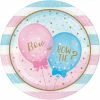 Creative Converting Gender Reveal Balloons Paper Plates, 8 Ct