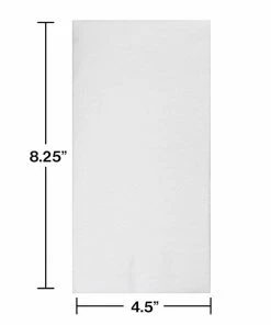 Creative Converting Solid Color Tableware White Buffet Airlaid Napkins, 50 Ct