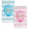 Creative Converting Baby Showers Gender Reveal Balloons Favor Bags, 10 Ct