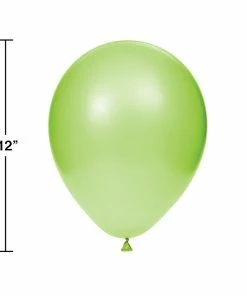 Creative Converting Solid Color Tableware Latex Balloons 12" Fresh Lime, 15 Ct