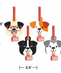 Creative Converting Dog Party Blowouts W/ Med, 8 Ct