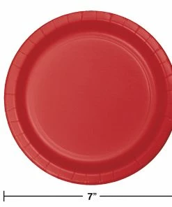 Creative Converting Classic Red Dessert Plates, 24 Ct