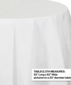 Creative Converting White Octy-Round 82 Inch Plastic