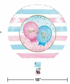 Creative Converting Gender Reveal Balloons Metallic Balloon 18" Baby Showers