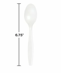 Creative Converting White Premium Plastic Spoons, 50 Ct