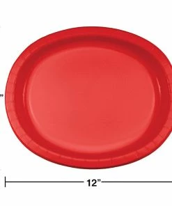 Creative Converting Classic Red Oval Platter 10