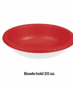 Creative Converting Classic Red Paper Bowls 20 Oz., 20 Ct Solid Color Tableware