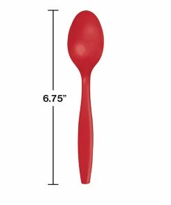 Creative Converting Classic Red Plastic Spoons, 24 Ct