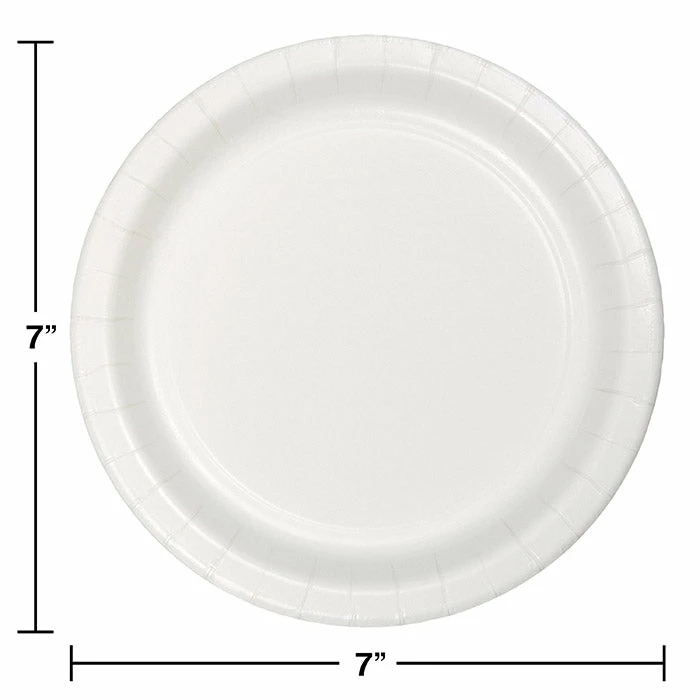 Creative Converting White Dessert Plate, 24 Ct Solid Color Tableware