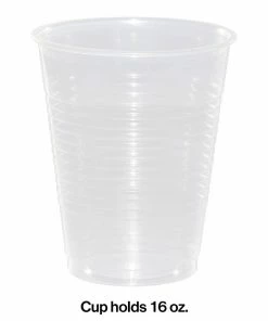 Creative Converting Clear Plastic Cups, 20 Ct Solid Color Tableware