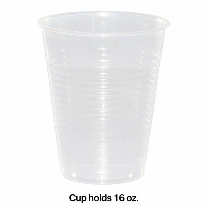 Creative Converting Clear Plastic Cups, 20 Ct Solid Color Tableware