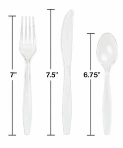 Creative Converting Clear Assorted Plastic Cutlery, 24 Ct