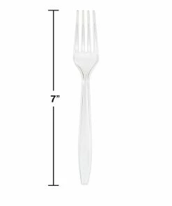 Creative Converting Clear Plastic Forks, 24 Ct Solid Color Tableware