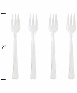 Creative Converting Clear Mini Appetizer Forks, 24 Ct Solid Color Tableware
