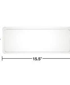 Creative Converting Clear Plastic Tray 6" X 15.5" Solid Color Tableware