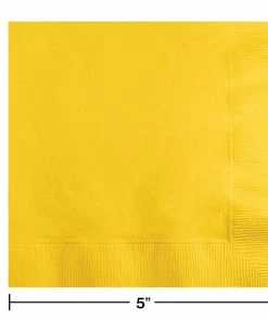 Creative Converting School Bus Yellow Beverage Napkins, 20 Ct