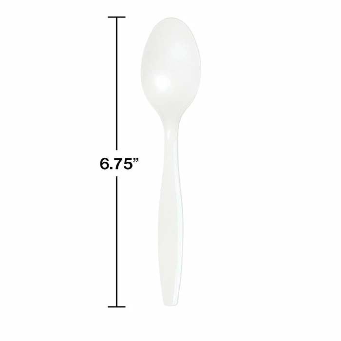 Creative Converting White Premium Plastic Spoons, 24 Ct