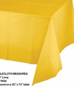 Creative Converting School Bus Yellow Plastic Tablecover 54