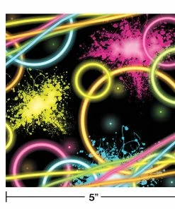Creative Converting Kids Birthday Party Themes Glow Party Beverage Napkins, 16 Ct