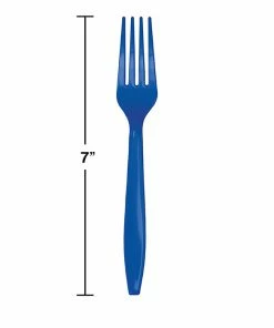 Creative Converting Cobalt Blue Plastic Forks, 24 Ct