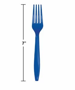 Creative Converting Cobalt Blue Plastic Forks, 50 Ct Solid Color Tableware