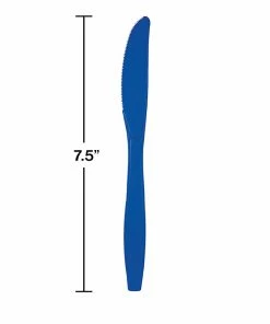 Creative Converting Solid Color Tableware Cobalt Blue Plastic Knives, 50 Ct