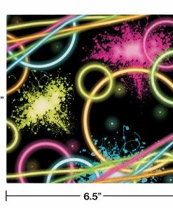 Creative Converting Kids Birthday Party Themes Glow Party Napkins, 16 Ct