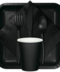 Creative Converting Black Velvet Hot/Cold Paper Cups 9 Oz., 24 Ct Solid Color Tableware